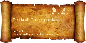 Moltsán Loretta névjegykártya